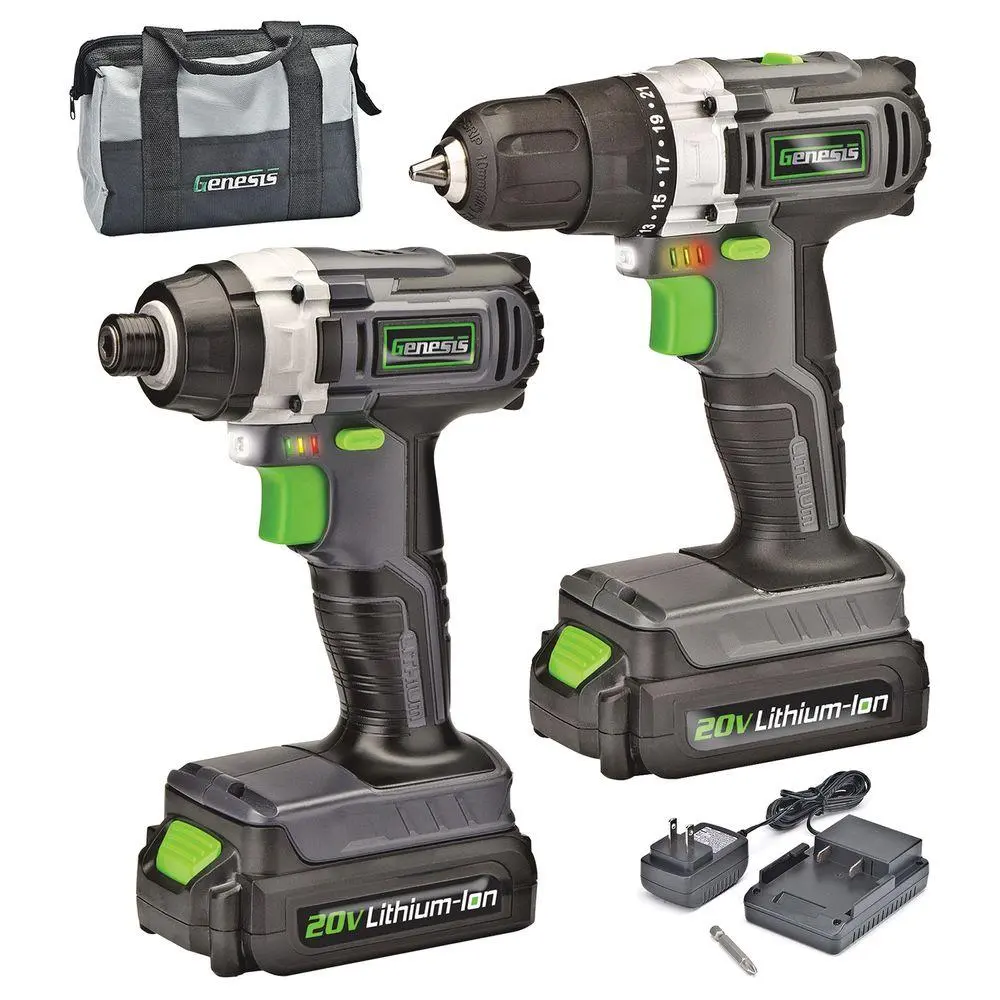 Genesis GL20DIDKA2 Lithium-Ion Drill/Impact Driver Combo Kit