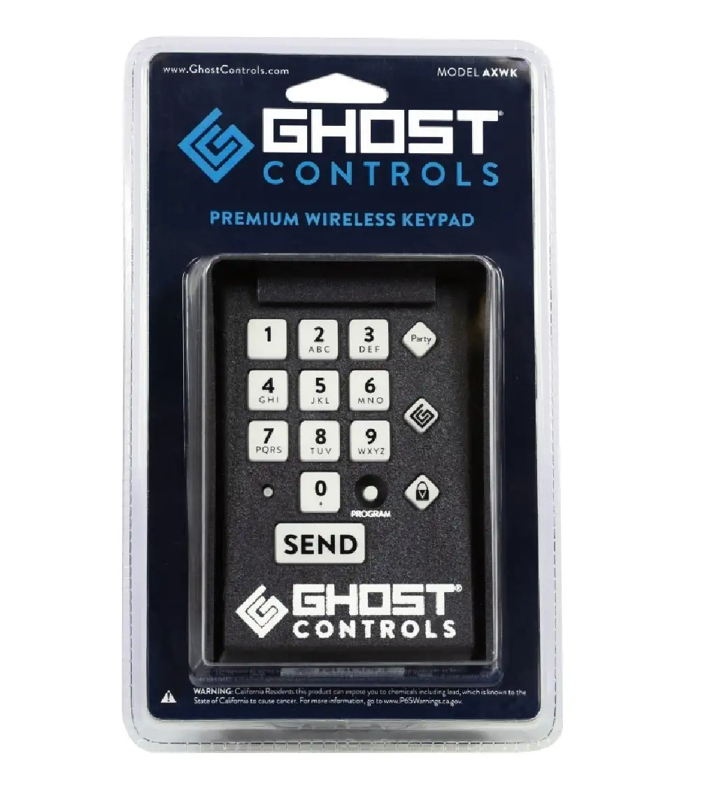 Ghost Controls AXWK Premium Wireless Keypad