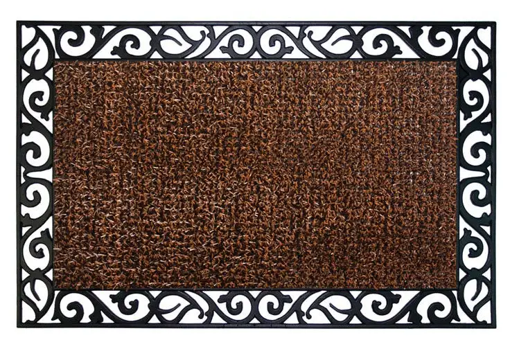 Grassworx 10376396 Wrought Iron Stems and Leaves Style Doormat