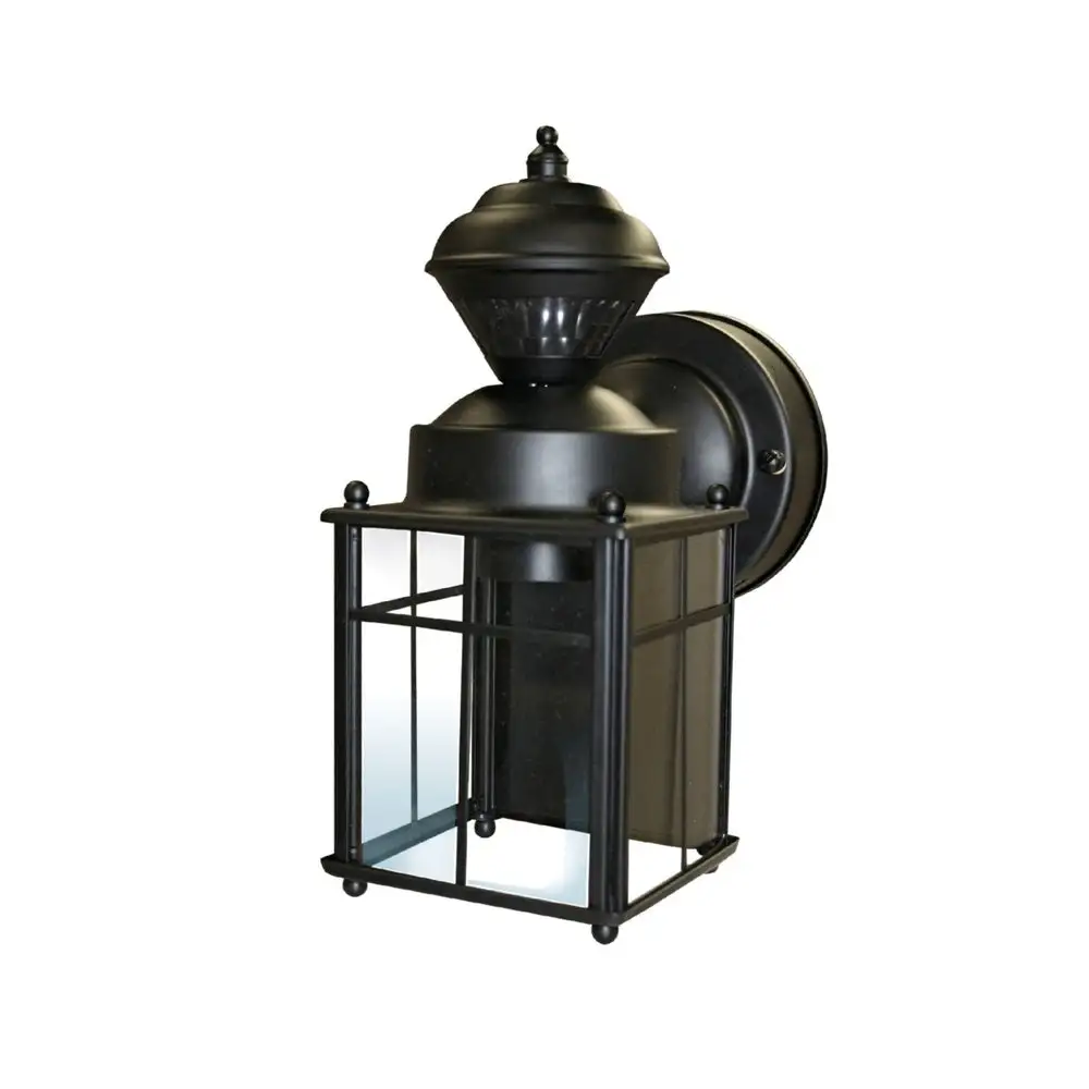 Heath Zenith HZ-4132-BK Bayside Mission Incandescent Wall Lantern