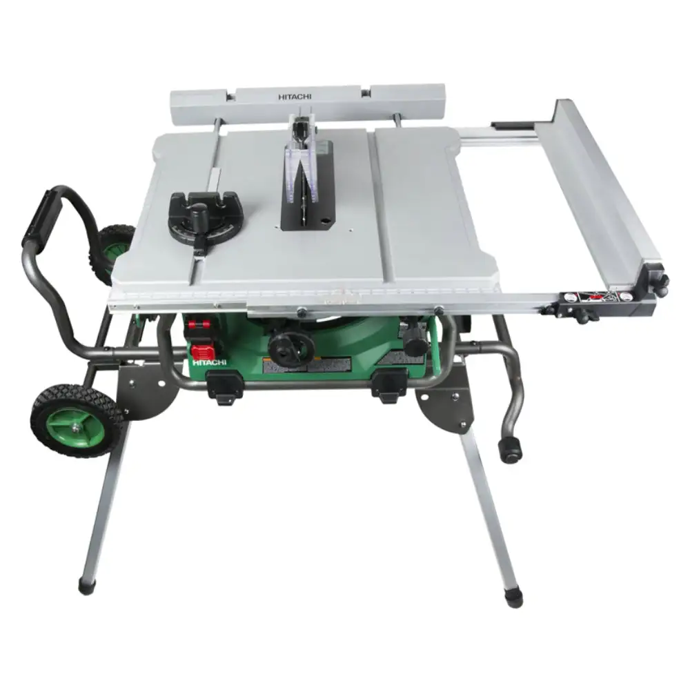 Metabo HPT C10RJM Stationary Jobsite Table Saw With Fold Roll Stand