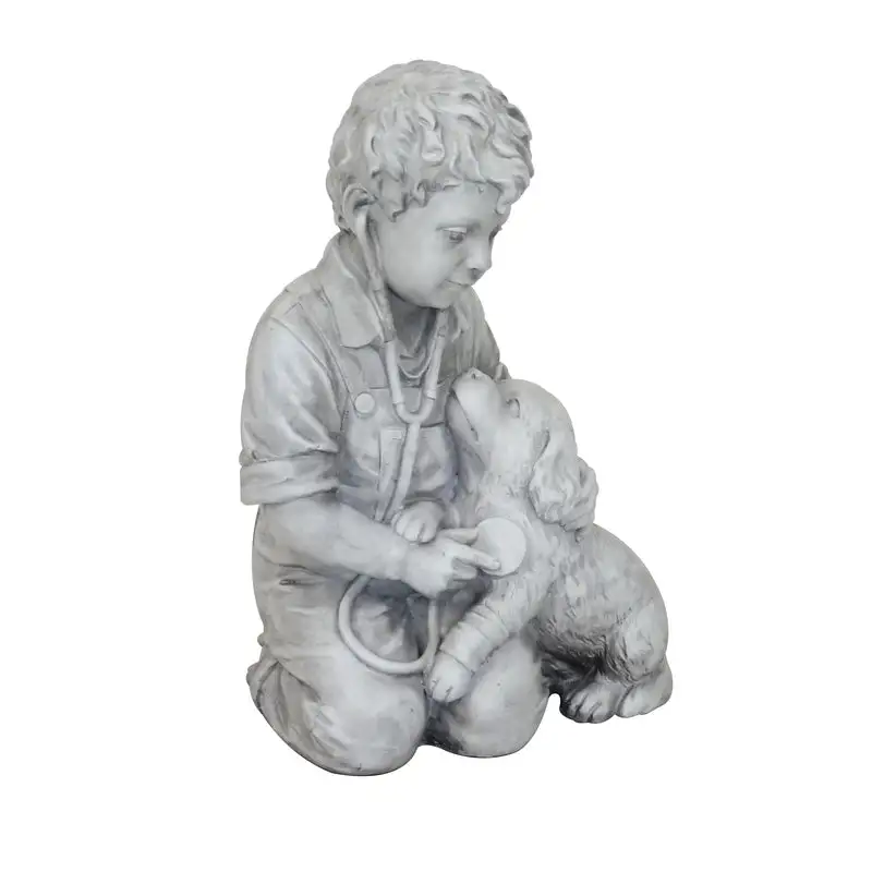 Infinity 48350-1 Boy With Dog Statue