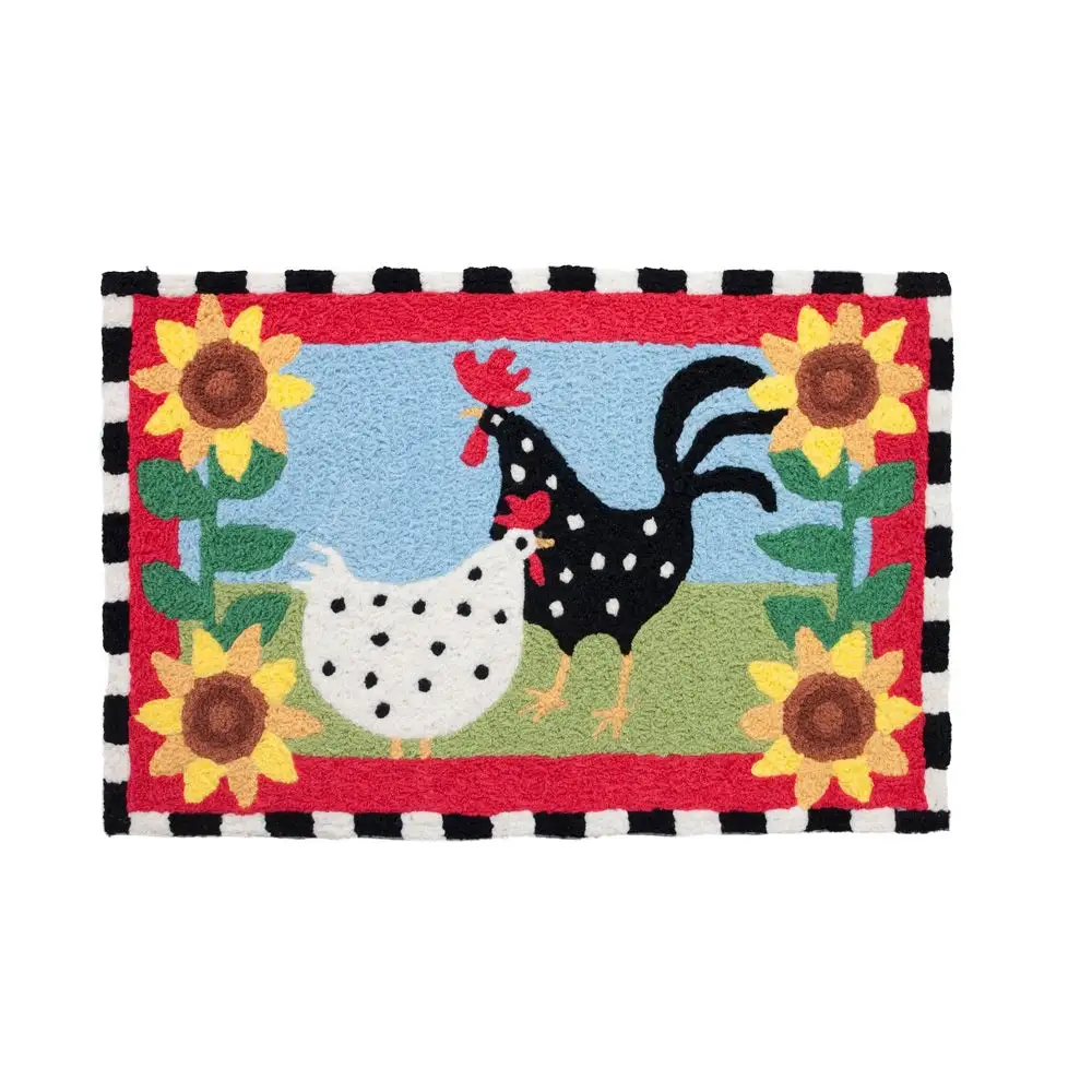 Jellybean JB-EK001 Funky Chickens Accent Rug