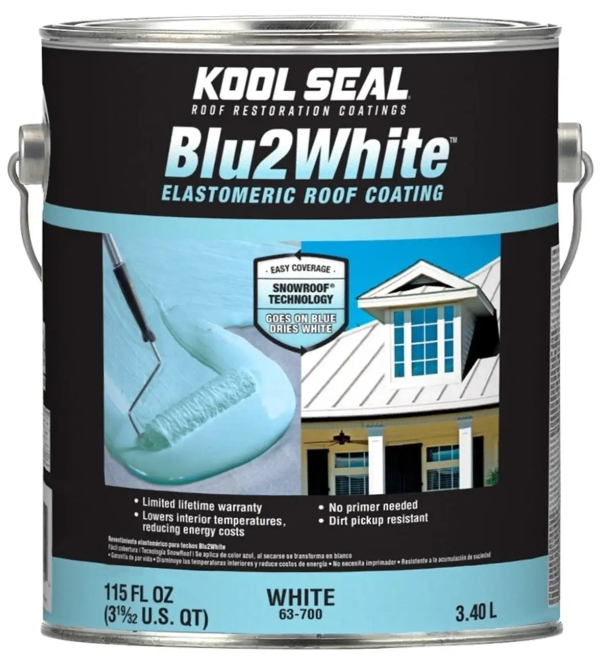 Kool Seal KS0063700-16 Blu2White Premium Elastomeric Roof Coating