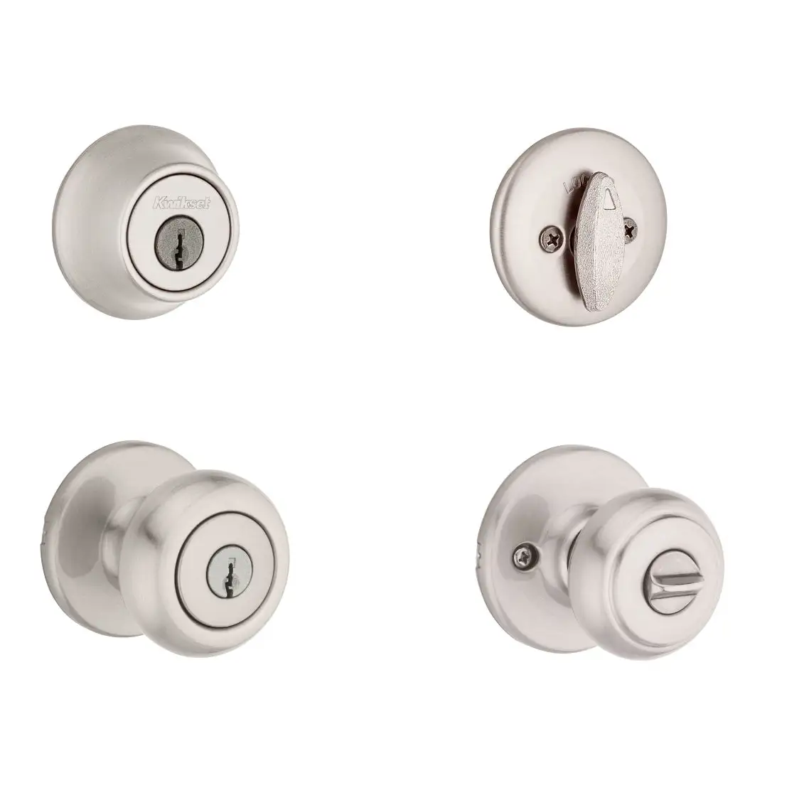 Kwikset 242CV 15 CP K6 Deadbolt and Entry Door Knob