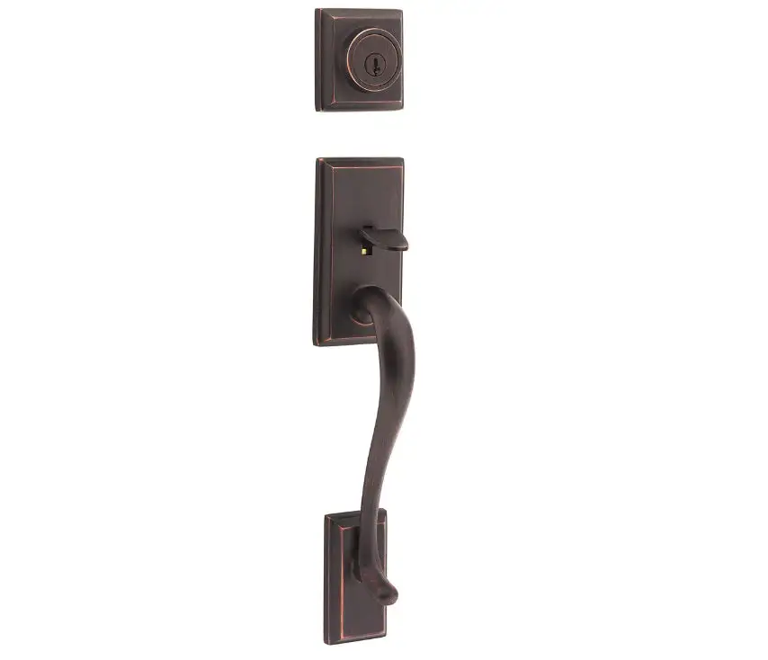 Kwikset 801HE 11P SMT LIP Hawthorne Handleset Double Cylinder Deadbolt