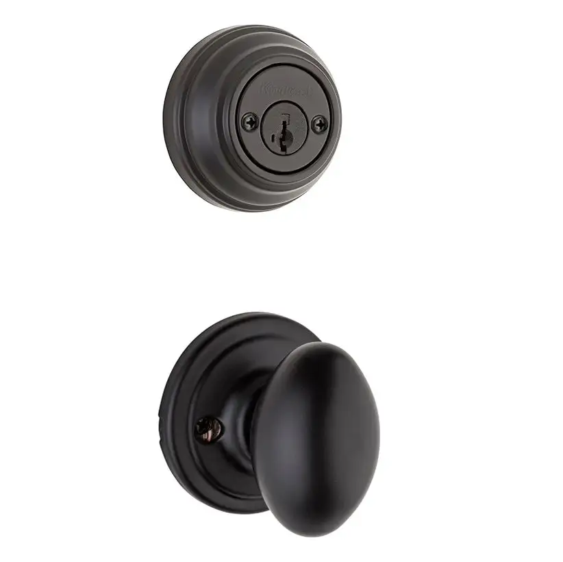 Kwikset 967L 514GC SMT Laurel Knob Interior Double Cylinder Handleset