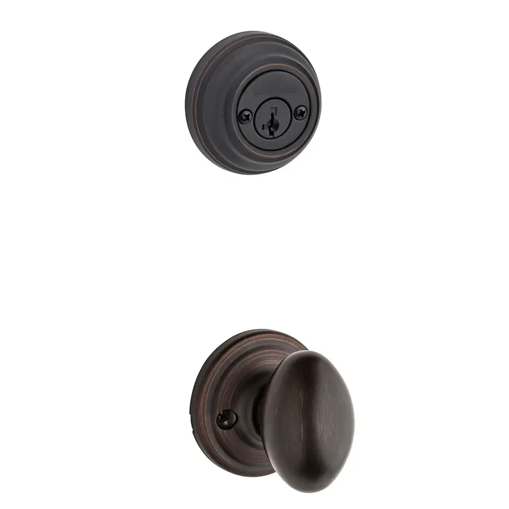 Kwikset 967L 11PGC SMT Laurel Knob Interior Double Cylinder Handleset