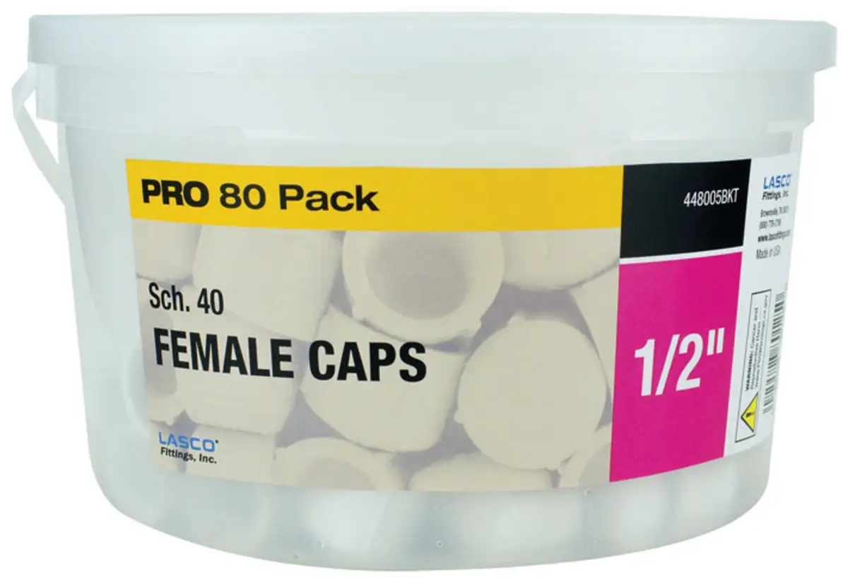 Lasco 448005BKT PRO Schedule 40 PVC Caps