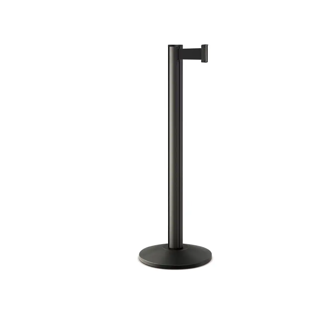 Lavi 50-3000A/WB/BK Stanchion With Retractable Belt