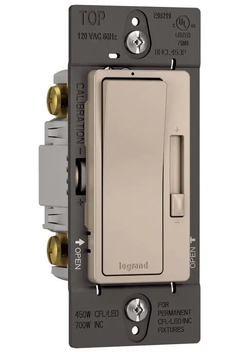 Legrand RHCL453PNICCV4 Radiant Slide Dimmer Switch