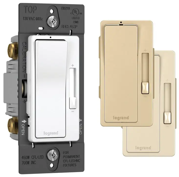 Legrand RHCL453PTCCCV6 Radiant Slide Dimmer Switch