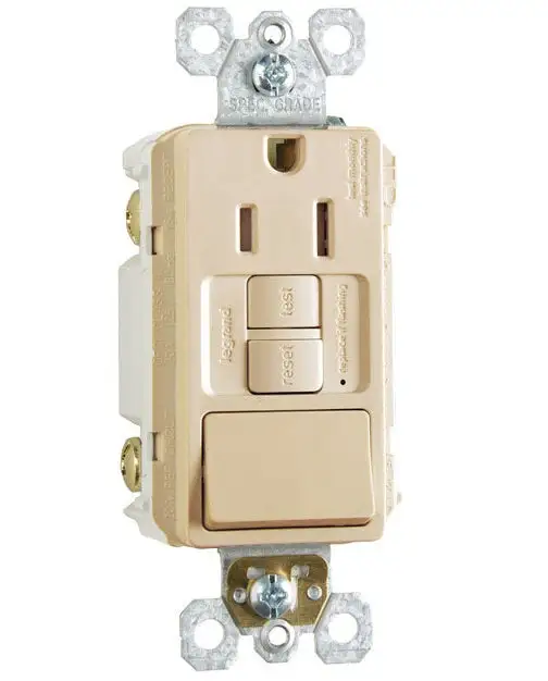 Legrand 1597SWTTRICCD4 Single Pole Switch & GFCI Receptacle