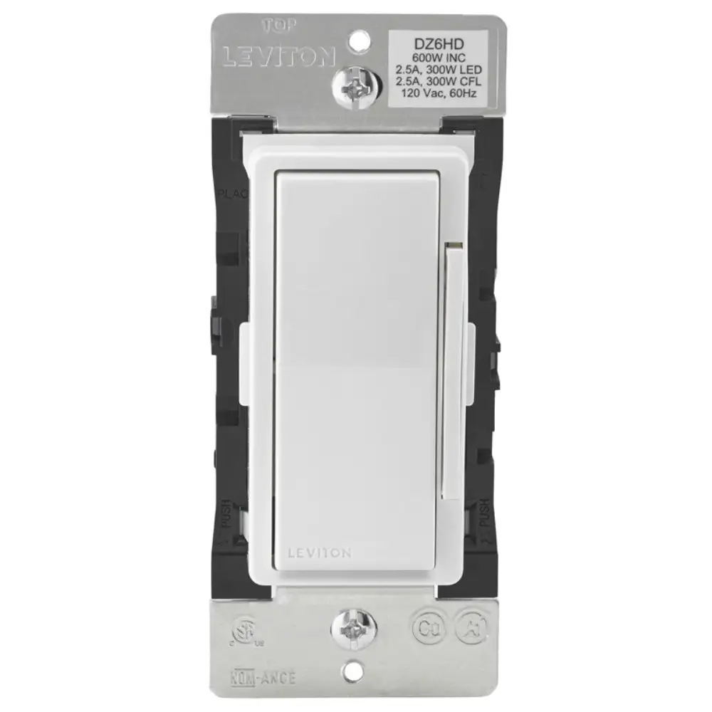 Leviton R52-DZ6HD-2RW Decora Smart Dimmer Dimming Switch