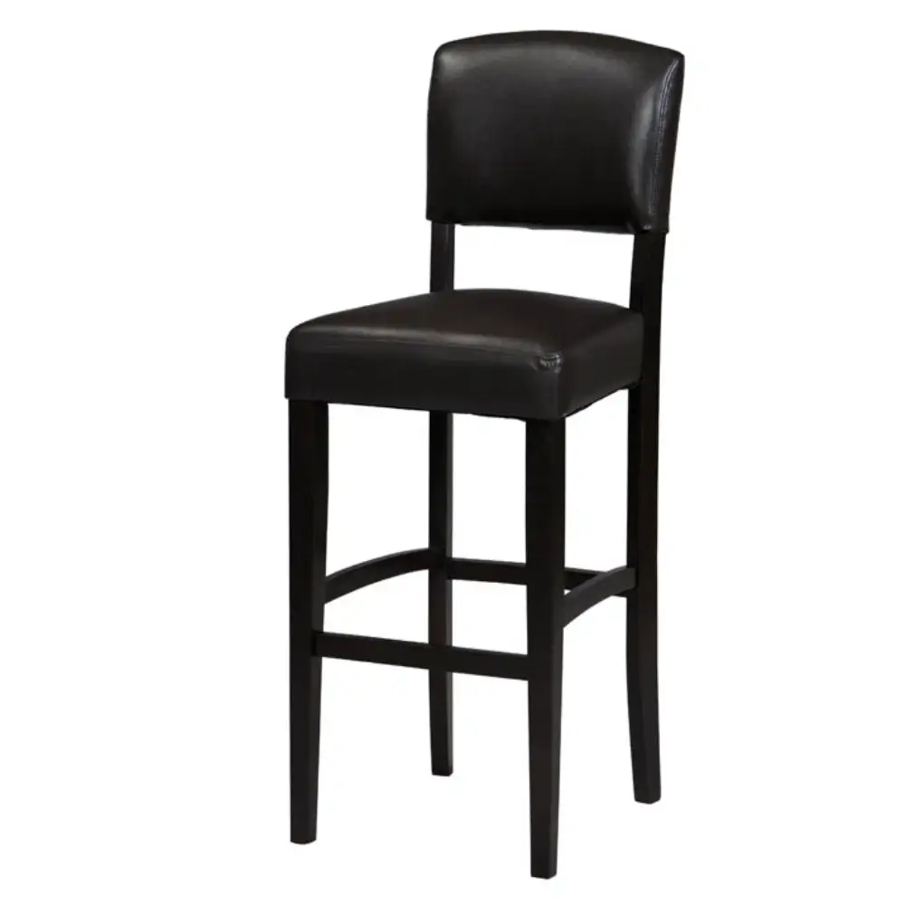 Linon 0218VESP-01-KDU Monaco Dark Espresso Cushioned Bar Stool