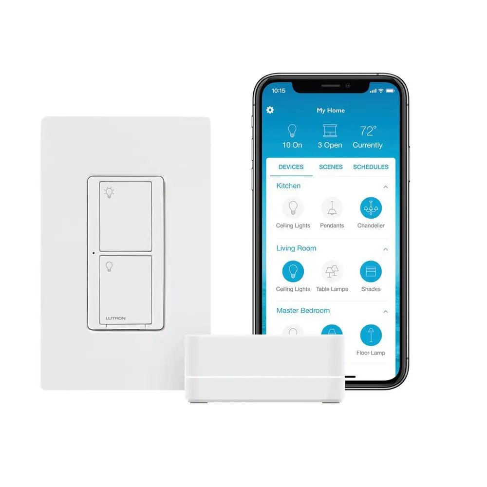 Lutron P-BDG-PKG1WS Caseta 3-Way Dimmer Switch