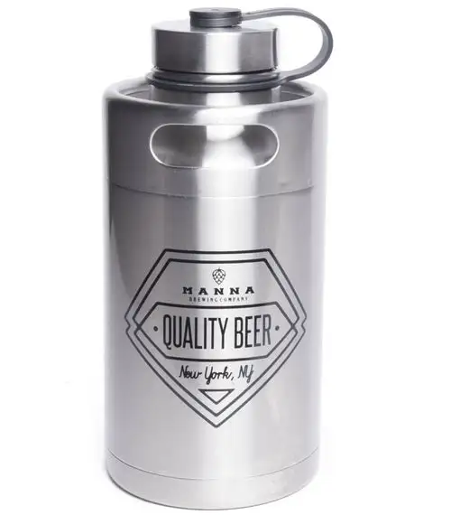 Manna 15053 "Quality Beer" Keg Growler Water Bottle