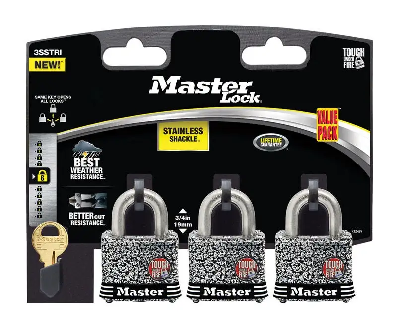 Master Lock 3SSTRIHC 4-Pin Tumbler Padlock