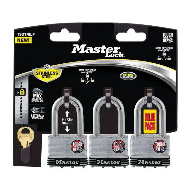 Master Lock 1SSTRILFHC 4-Pin Cylinder Padlock With Key