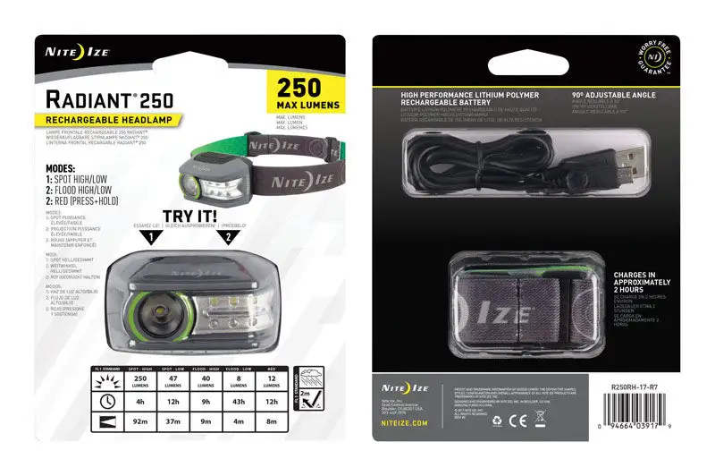 Nite Ize R250RH-17-R7 Radiant LED Head Lamp