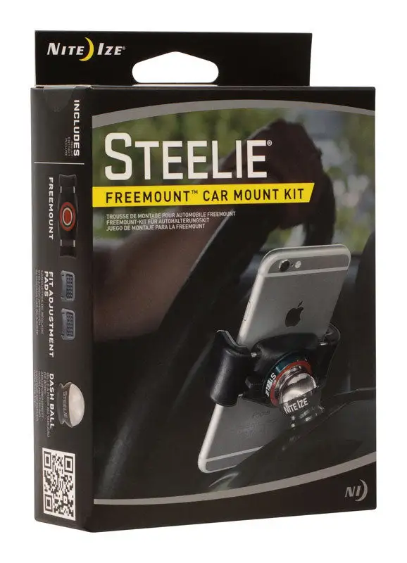 Nite Ize STFD-01-R8 Steelie Freemount Universal Cell Phone Car Mount