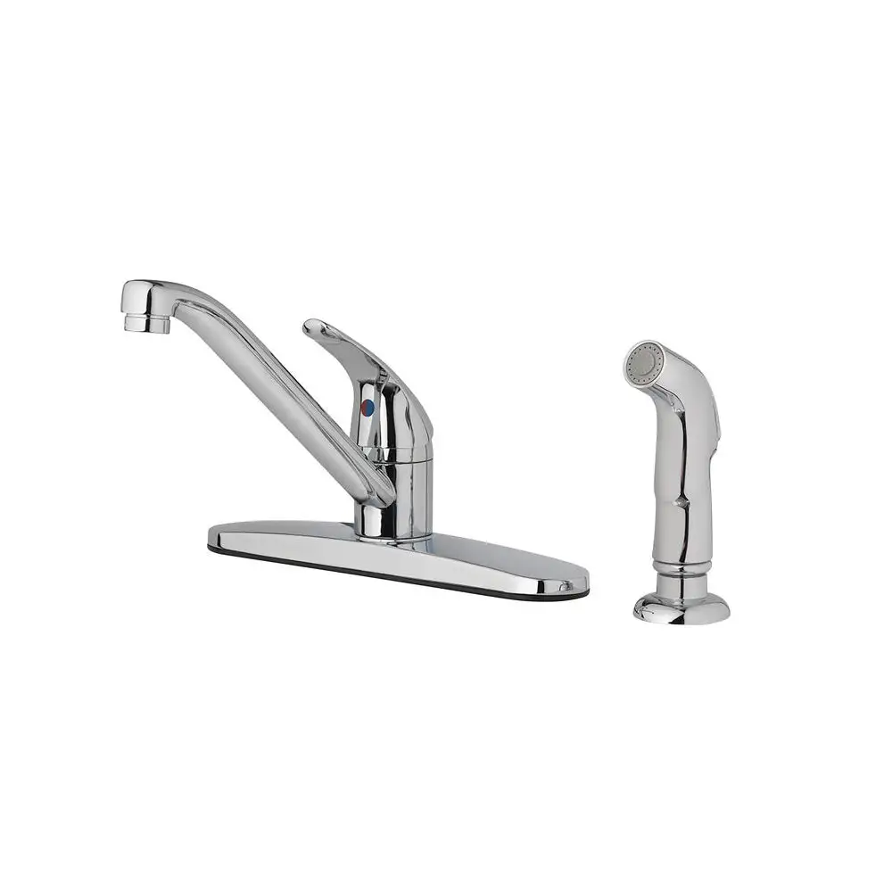 OakBrook 67210-2501 Essentials 1 Handle Kitchen Faucet With Side Sprayer