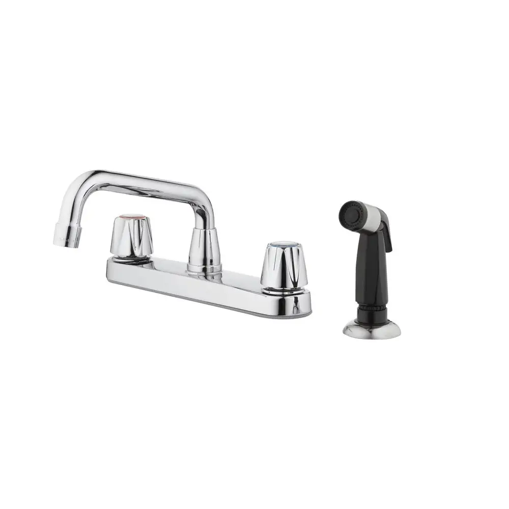 OakBrook 804W-1001 Compression 2 Handle Kitchen Faucet With Side Sprayer