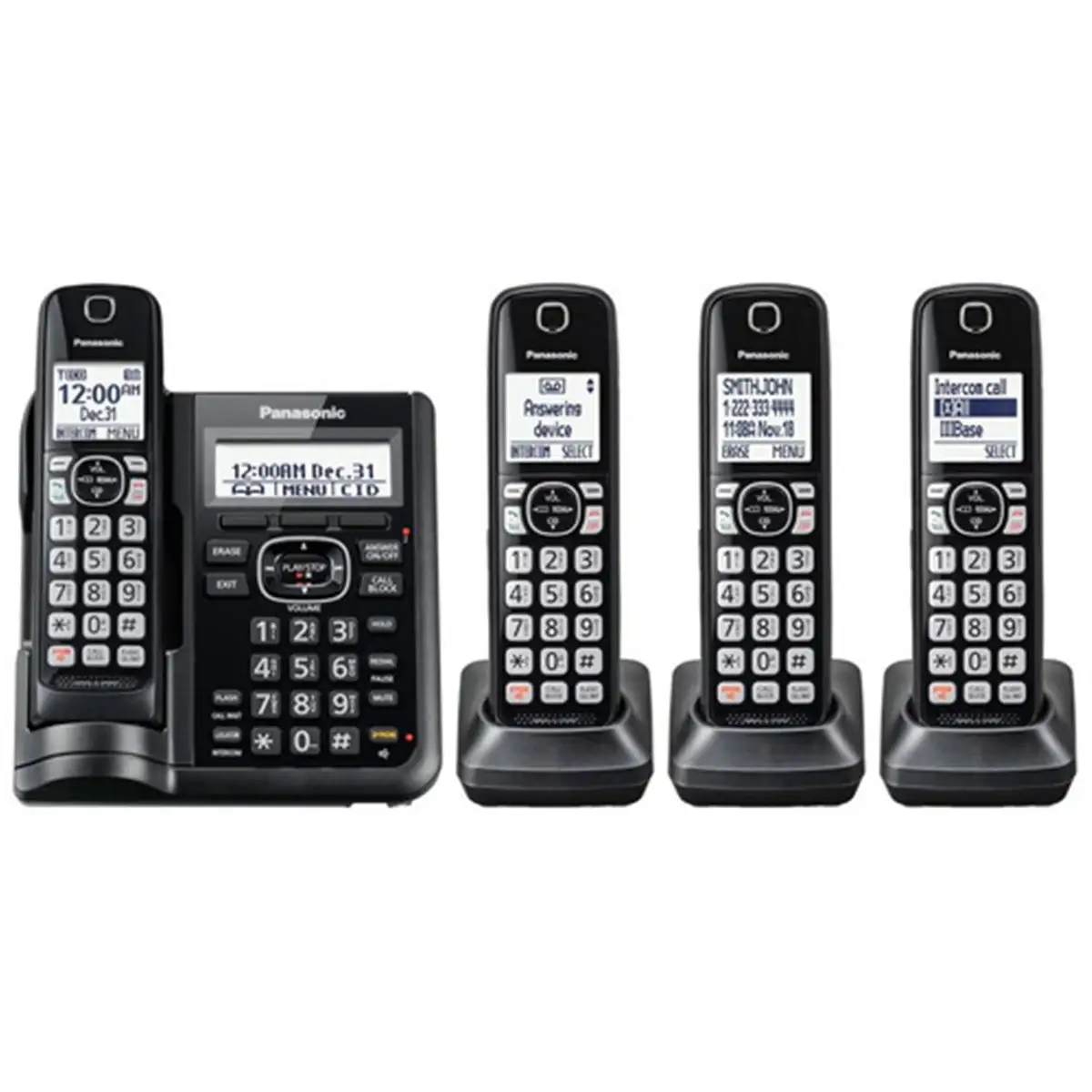 Panasonic KX-TGF544B DECT 6.0 Cordless Phone With Answering Machine