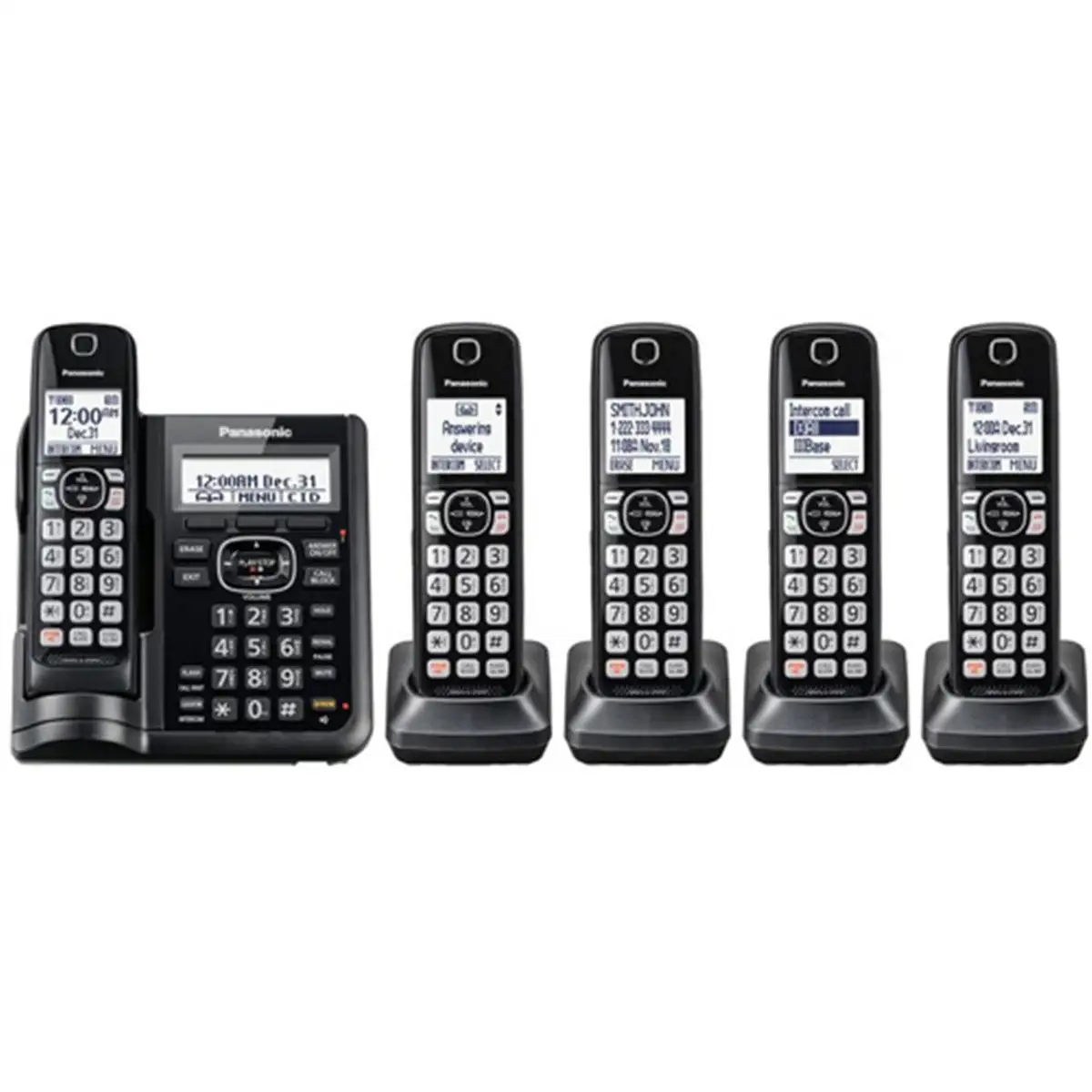 Panasonic KX-TGF545B DECT 6.0 Cordless Phone With Answering Machine