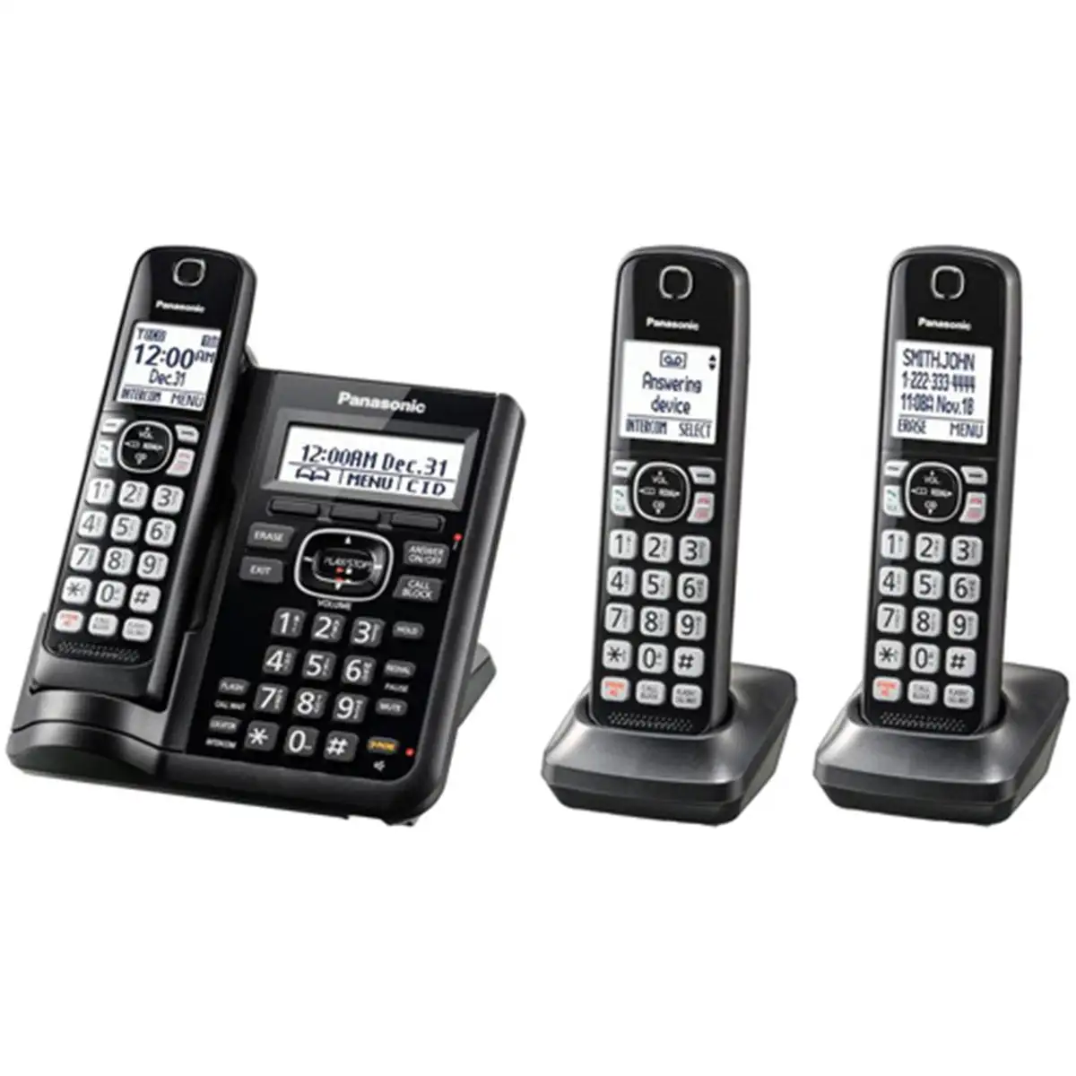 Panasonic KX-TGF543B DECT 6.0 Cordless Phone With Answering Machine