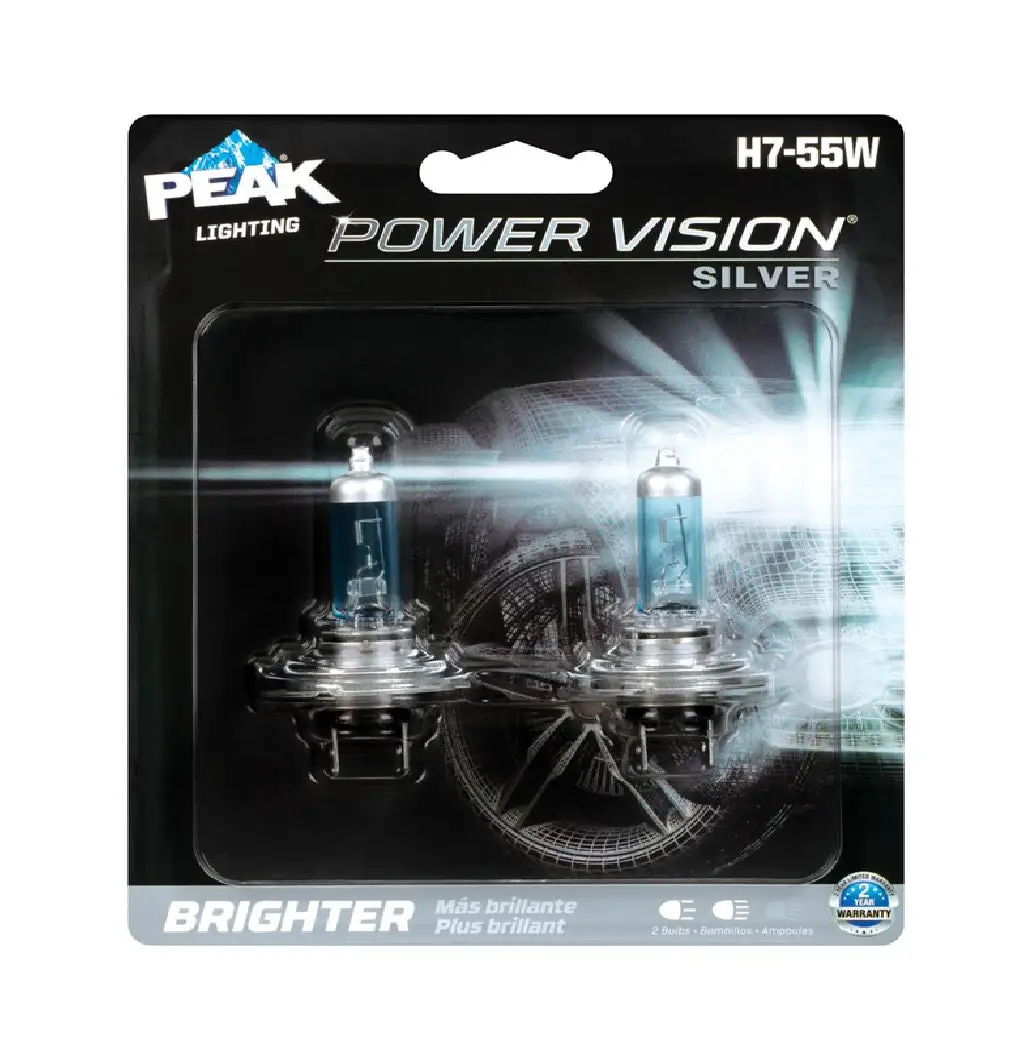 Peak H7-55WPVS-2BPP Automotive Power Vision Halogen Bulb