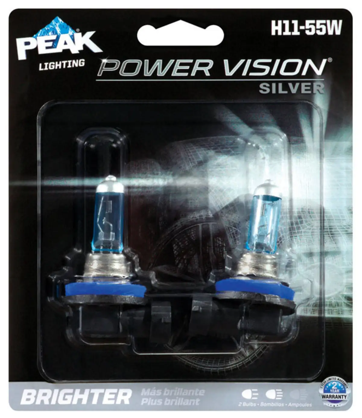 Peak H11-55WPVS-2BPP Power Vision Halogen Automotive Bulbs