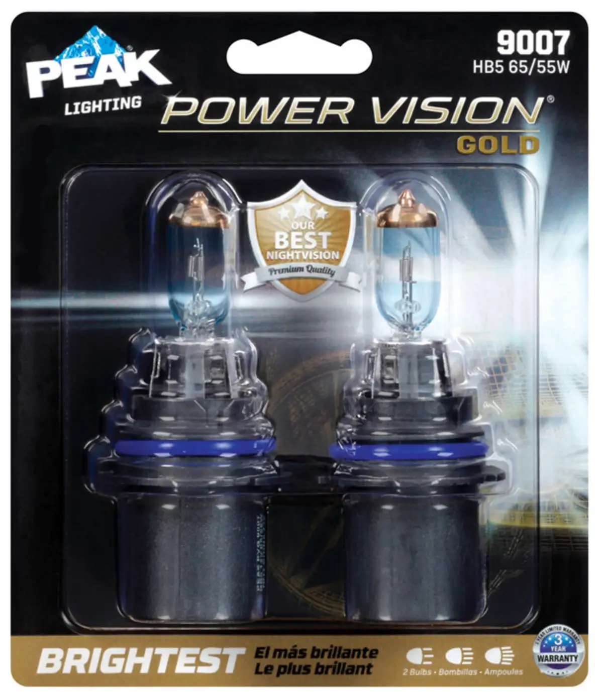 Peak 9007PVG-2BPP Power Vision Automotive Bulbs