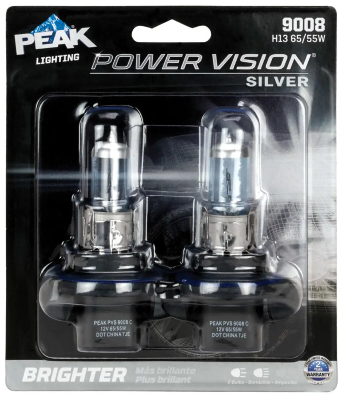 Peak 9008PVS-2BPP Power Vision Halogen Automotive Bulbs