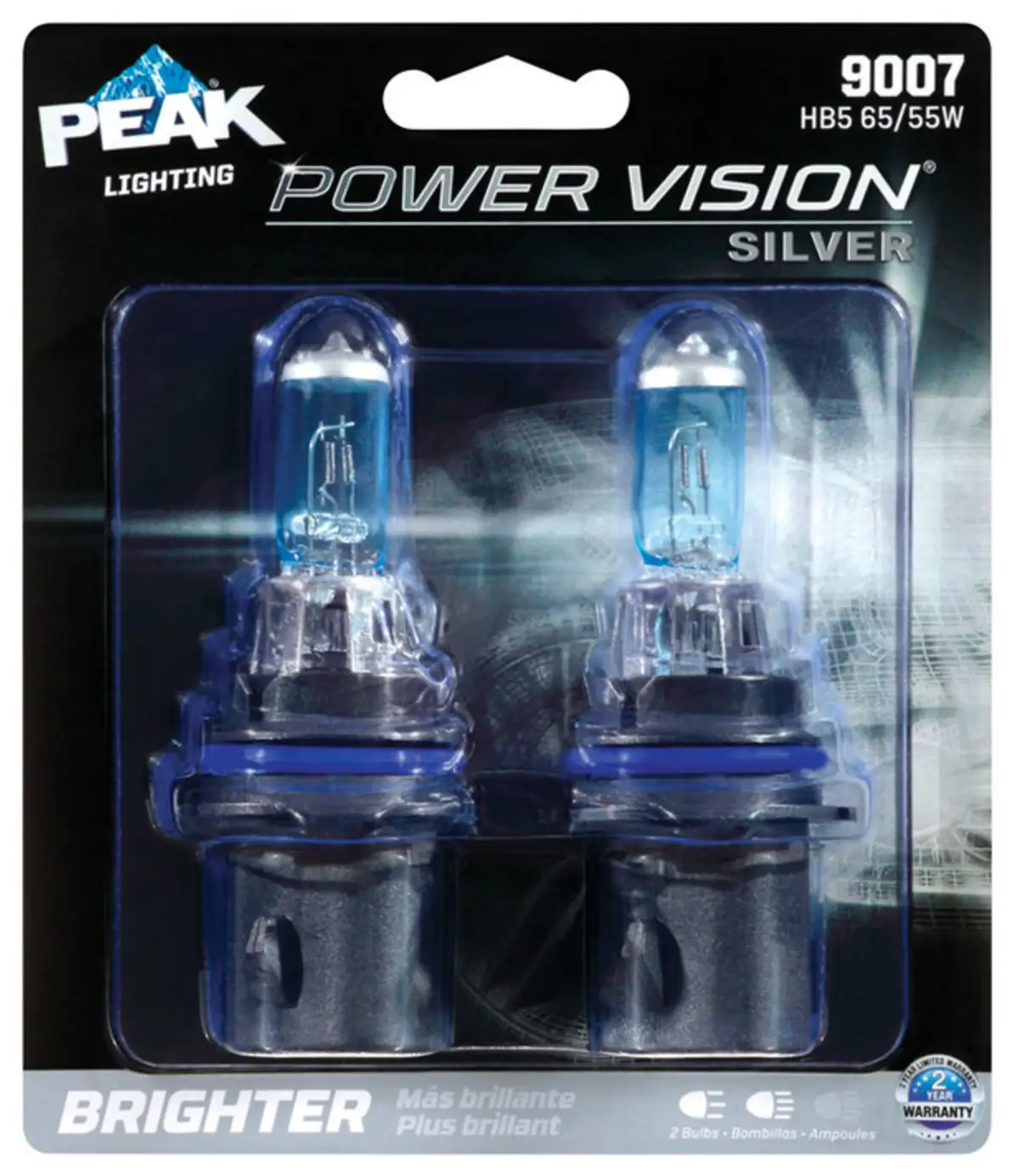 Peak 9007PVS-2BPP Power Vision Halogen Automotive Bulbs