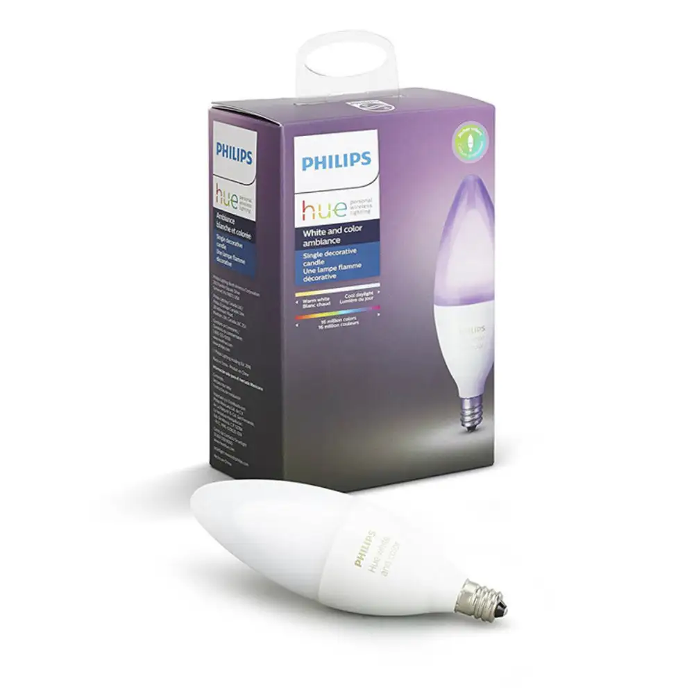 Philips 468900 Hue Decorative Candle Dimmable Smart Wireless Light Bulb