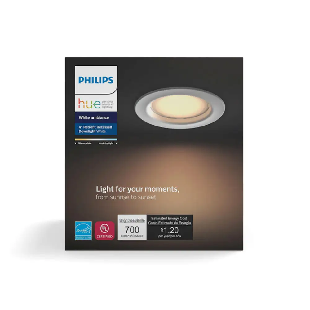 Philips 801480 Hue Dimmable Integrated Smart LED Recessed Kit