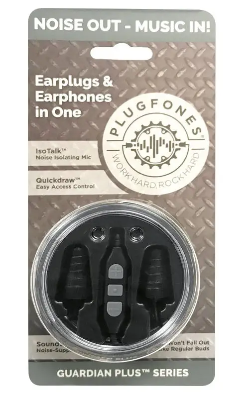 Plugfones PGP-BB Guardian Plus Earplug With Audio