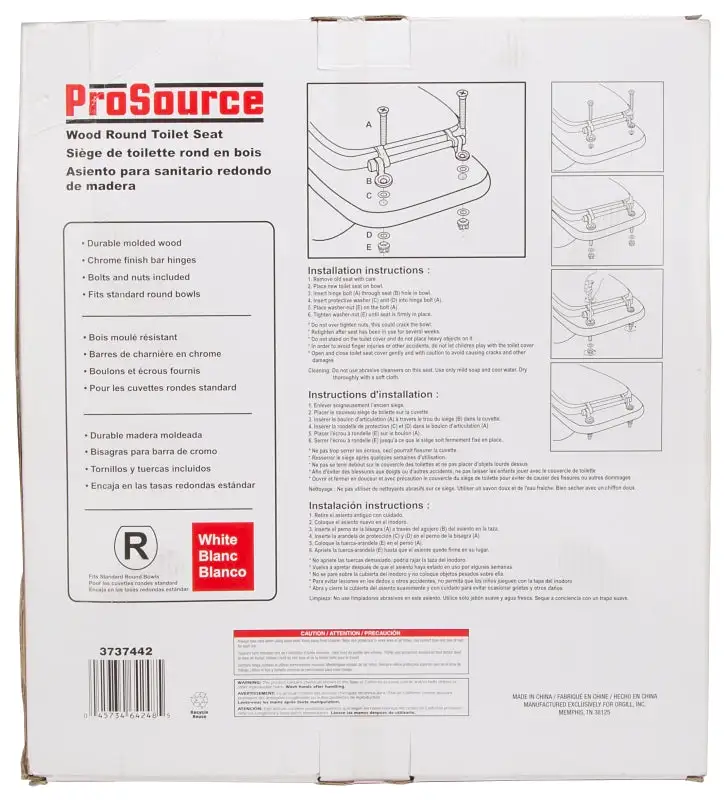 ProSource T-17WMC Round Toilet Seat