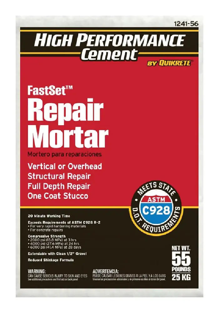 Quikrete 1241-56 FastSet Gray Mortar Repair