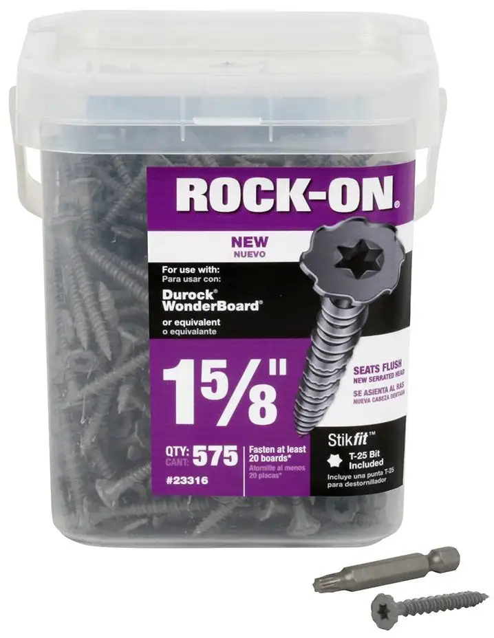 Rock-On 23316 Serrated Head Star Drive Cement Board Screw