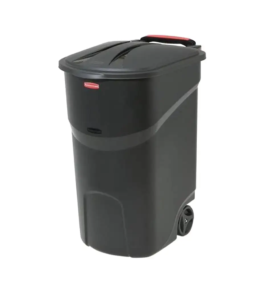 Rubbermaid 2008188 Wheeled Trash Can With Lid