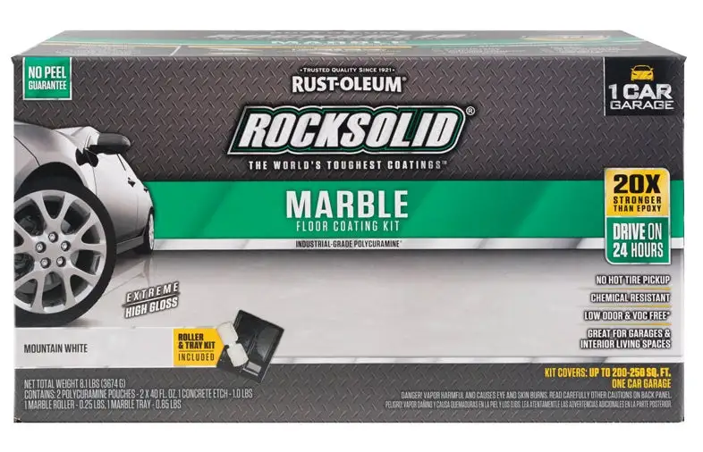 Rust-Oleum 306321 RockSolid Polycuramine Marble Floor Coating Kit