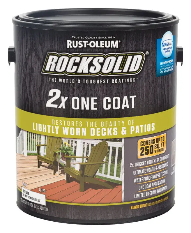 Rust-Oleum 305799 RockSolid 2X Solid Color Water-Based Deck Resurfacer