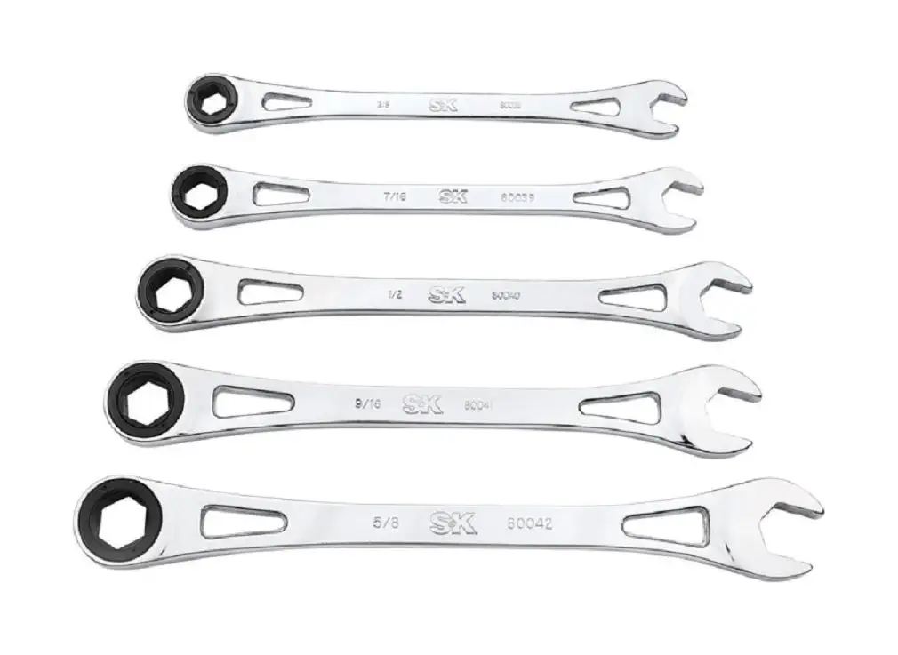 SK Professional Tools 20449 X-Frame Ratcheting Combination Wrench Set