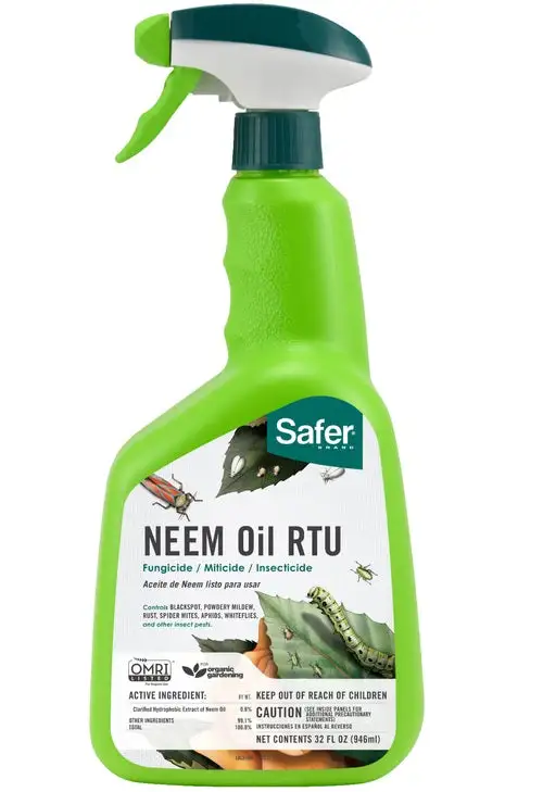 Safer 5180-6 Neem Oil RTU Organic Insect Killer