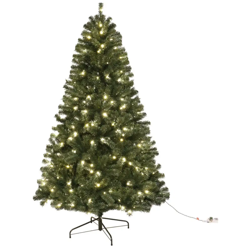Santas Forest 61960 Fir Noble Sheared Prelit Christmas Tree