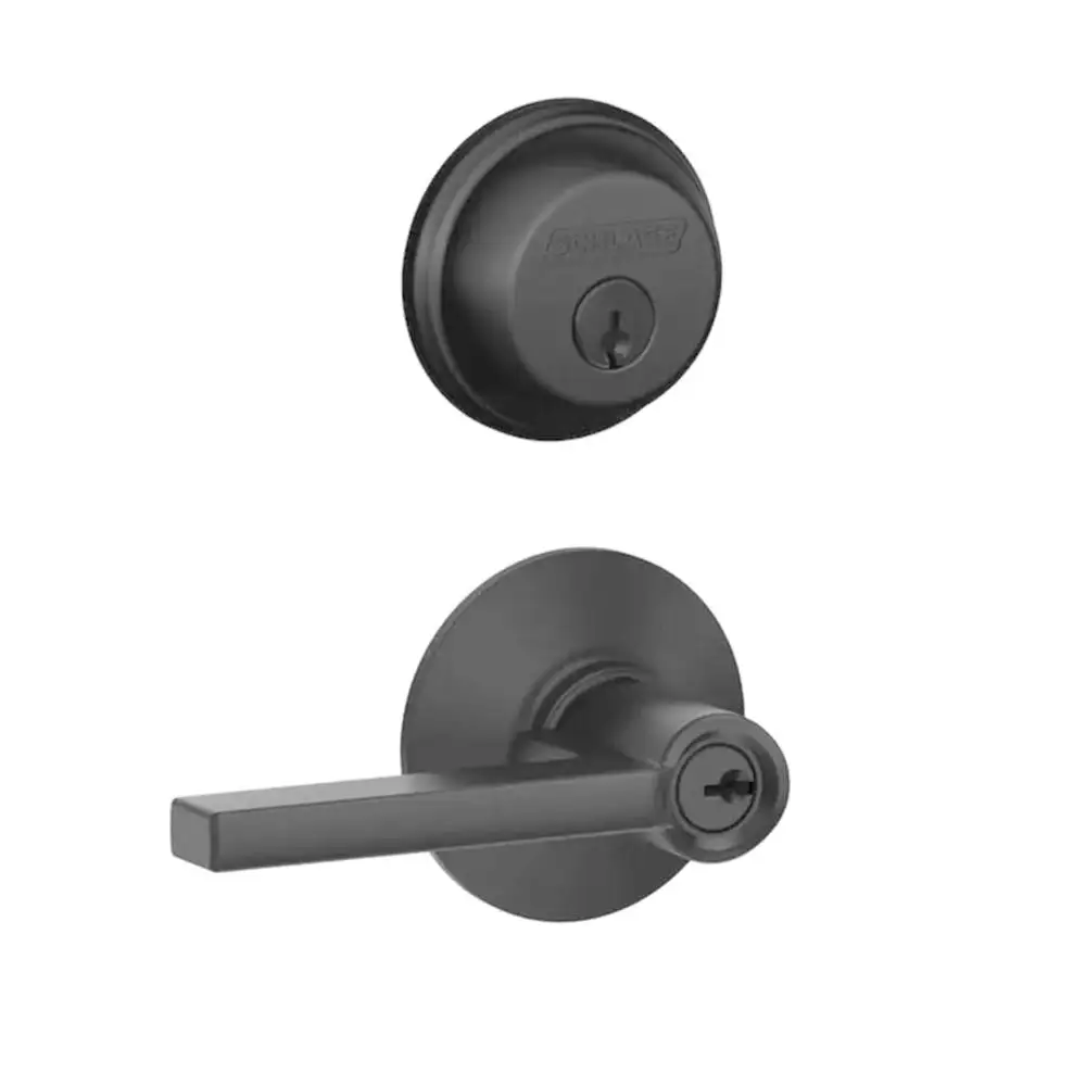 Schlage FB50N G LAT 622 Latitude Entry Knob and Single Cylinder Deadbolt