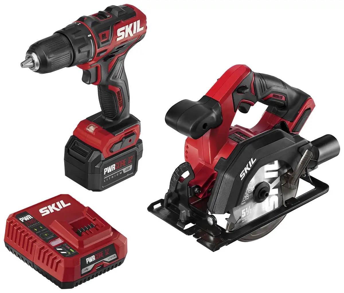 Skil CB742701 PWRCore 12 Cordless Drill Driver And Circular Saw kit