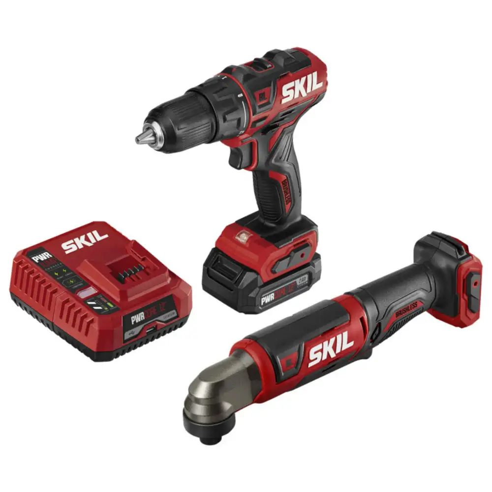 Skil CB743001 PWRCore 12 Drill Driver And Right Angle Impact Kit